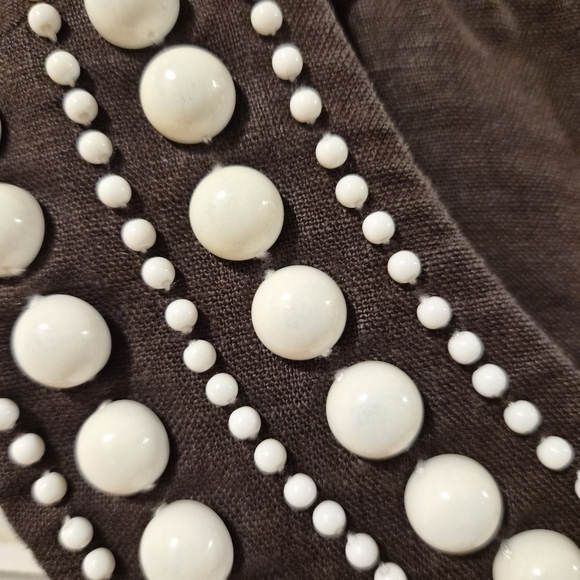 Kate Spade Linen Dress Chocolate Brown Sleeveless Sheath Sz 10 - Picture 3 of 8